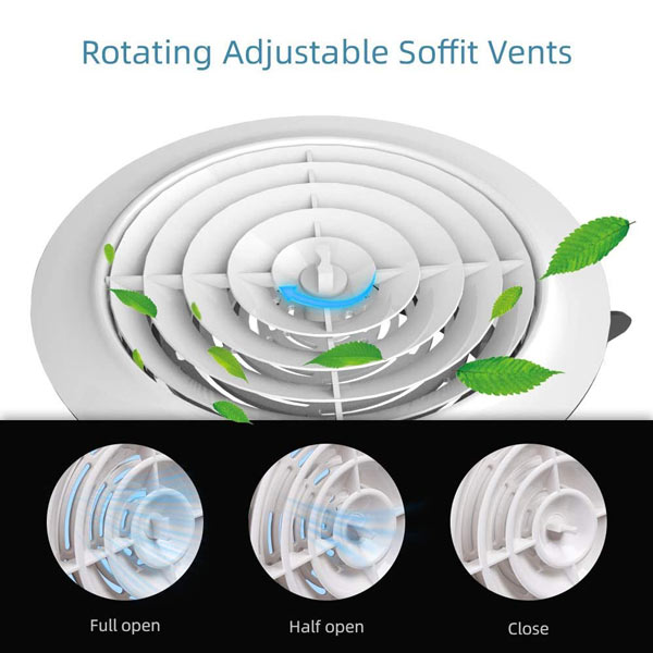 rotating adjustable soffit vents