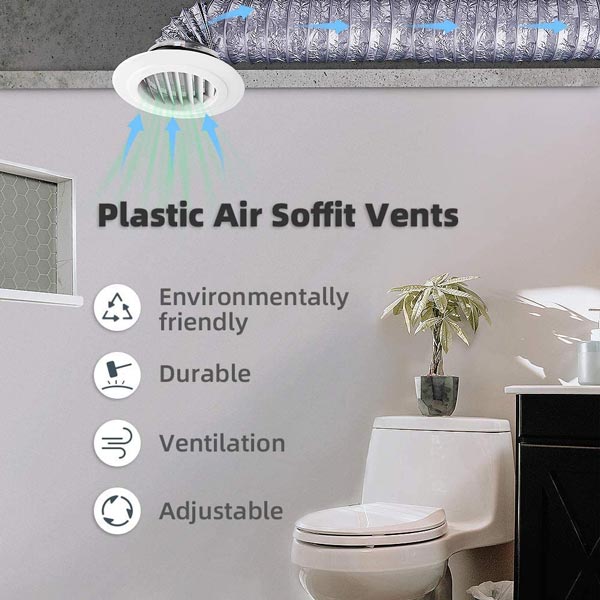 Plastic air soffit vents