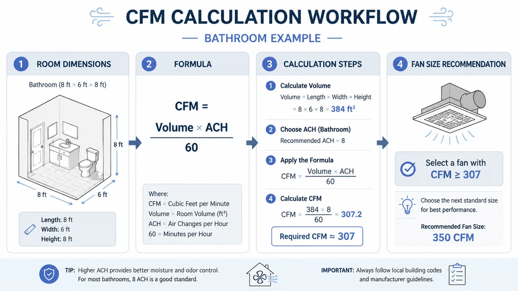 CFM calculation workflow
