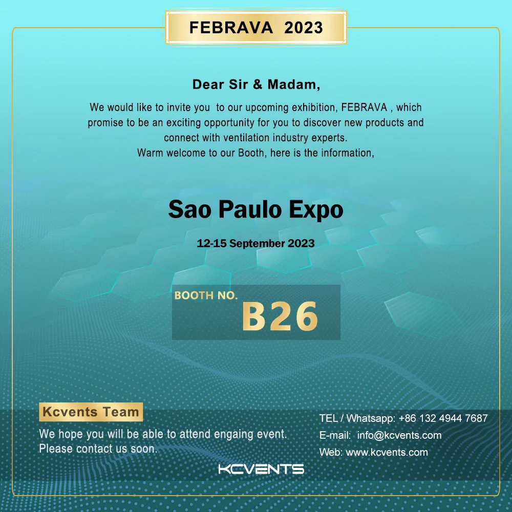 KCVENTS booth B26 at Febrava 2023