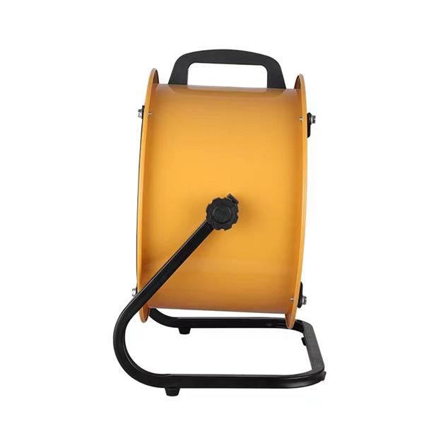 Portable drum fan rear guard and motor view