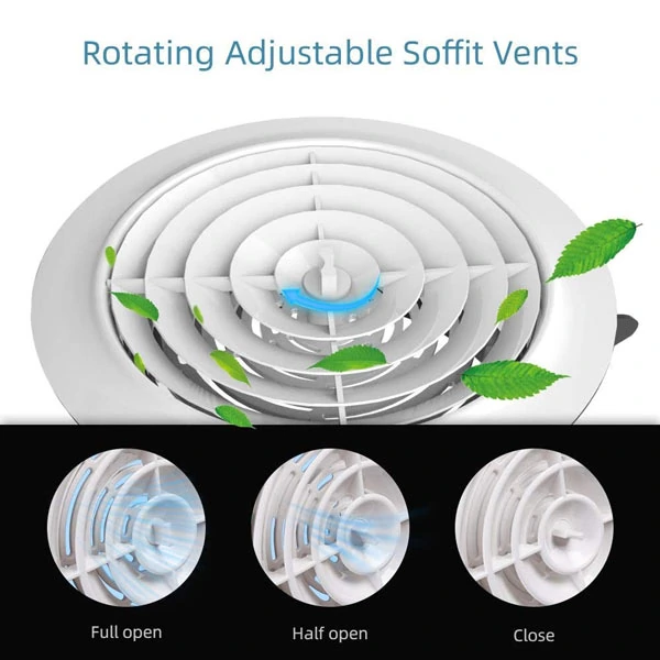rotating adjustable soffit vents