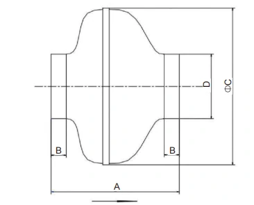 Centrifugal Inline Series product size