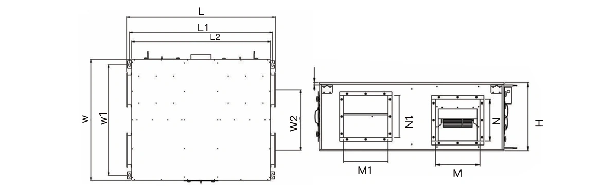 Commercial Energy Recovery Unit product size small models