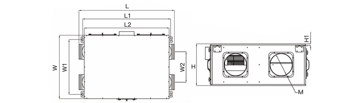 Commercial Energy Recovery Unit product size small models