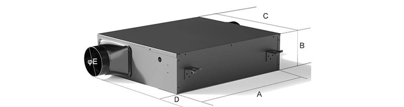 DPT-M Silent Duct Fan product size