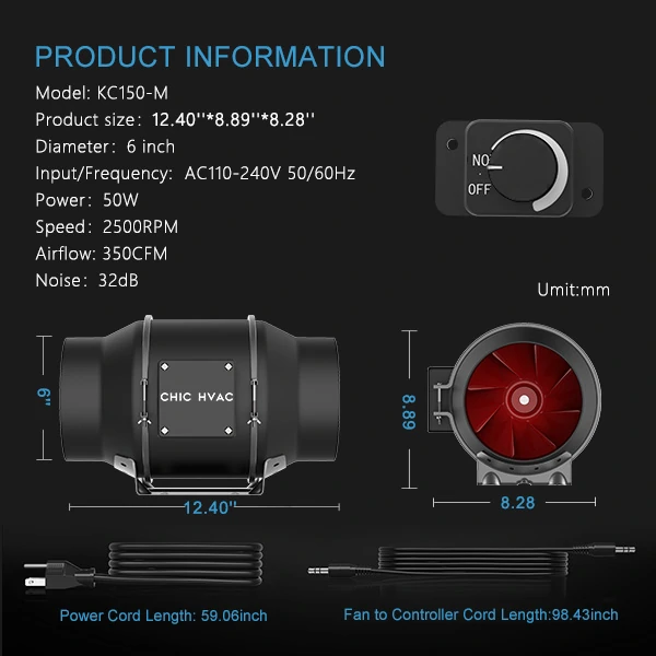 EC Inline Fan With Stepless Speed gallery 4