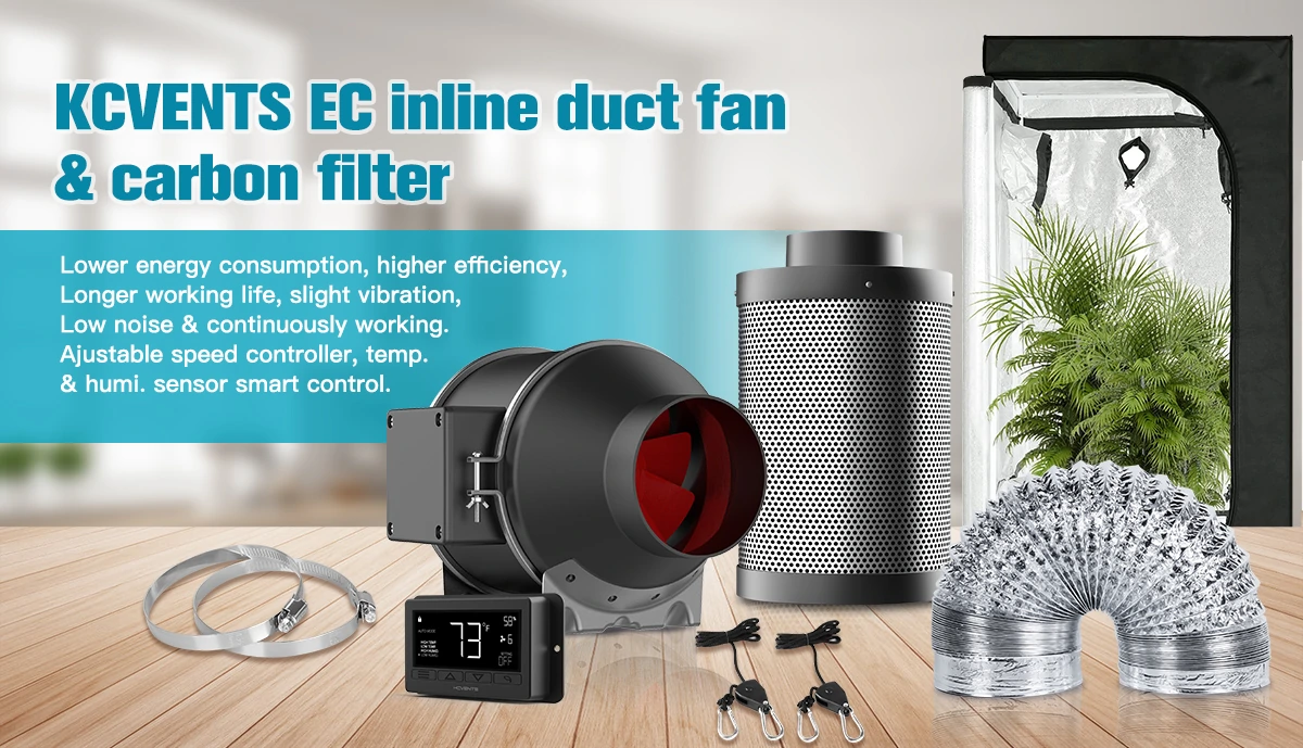 EC Inline Fan controller and duct fan detail view