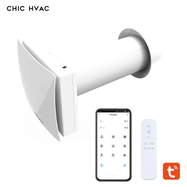 VT125 through-wall HRV with mobile app and remote control