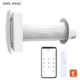 VT125 side view of through-wall HRV with mobile app and remote control