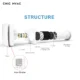 VT125 exploded view with EC motor ceramic heat exchange core and extendable wall tube