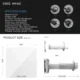 VT125 dimensions airflow noise levels plug options and wall tube length diagram