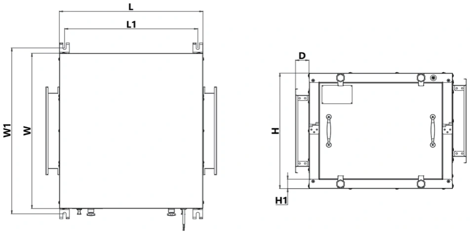 KTJ Commercial Kitchen Cabinet Fan Series product size diagram