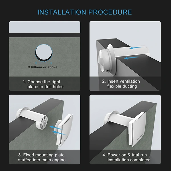 VT501 wall mounted installation accessory view