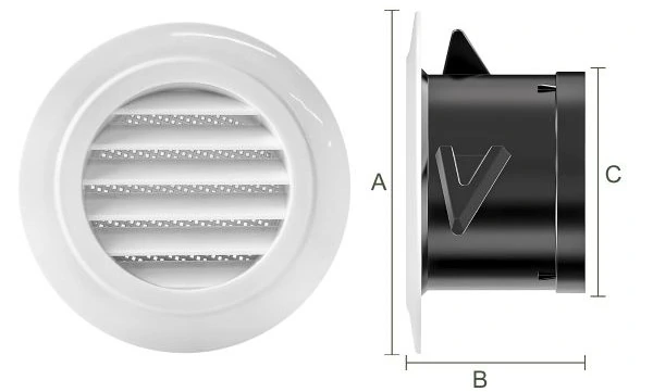 Soffit Vents 4/6/8 Inch Round Air Vents Louver size image