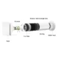 VT100 single-room HRV components with EC motor ceramic heat exchange core and wall tube