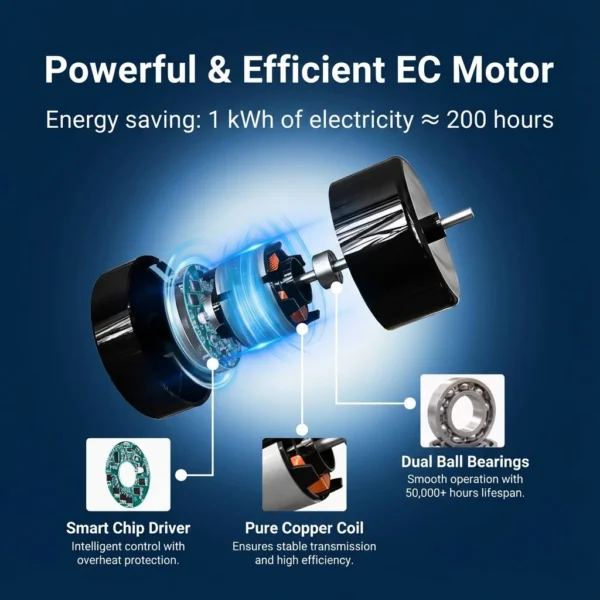 Panel J energy saving EC motor