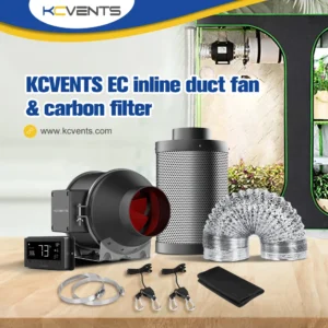 Duct fan for hydroponic ventilation