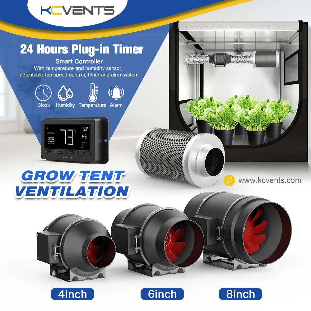 Grow tent inline fan setup