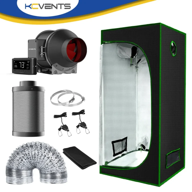 Inline duct fan for grow tent