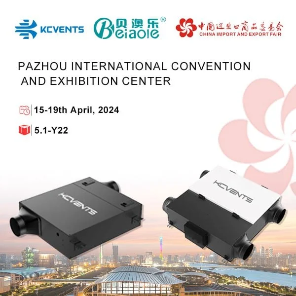 KCVENTS HVAC ventilation products at Canton Fair 2024 in Guangzhou China