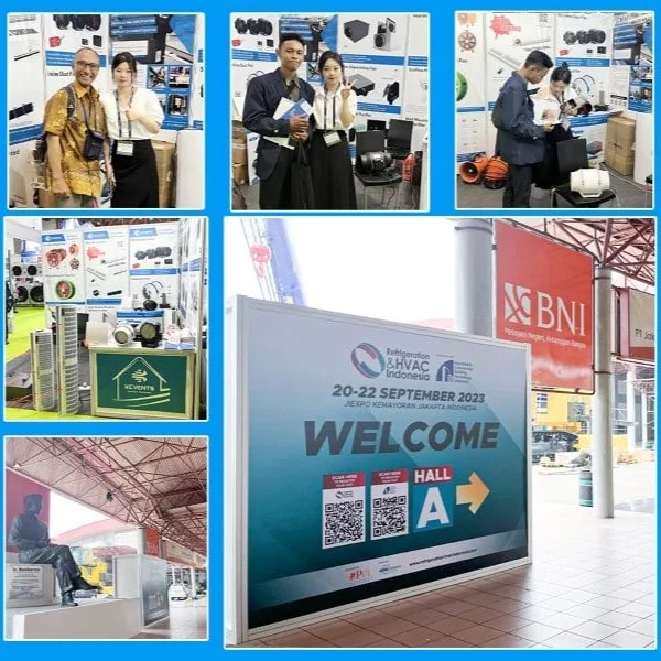 KCVENTS HVAC ventilation products at Refrigeration and HVAC Indonesia 2023 in Jakarta