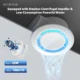 Round bathroom exhaust fan backdraft damper feature