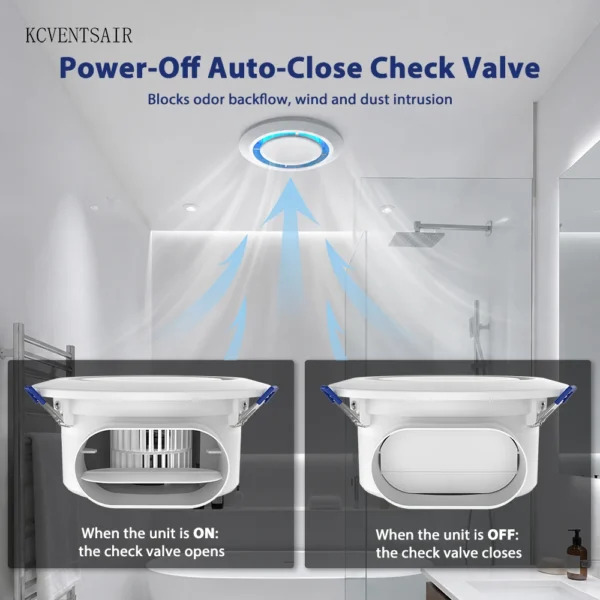 Round bathroom exhaust fan blue light mosquito killer feature