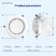 Schéma des dimensions du ventilateur d'extraction rond clipsable pour salle de bains