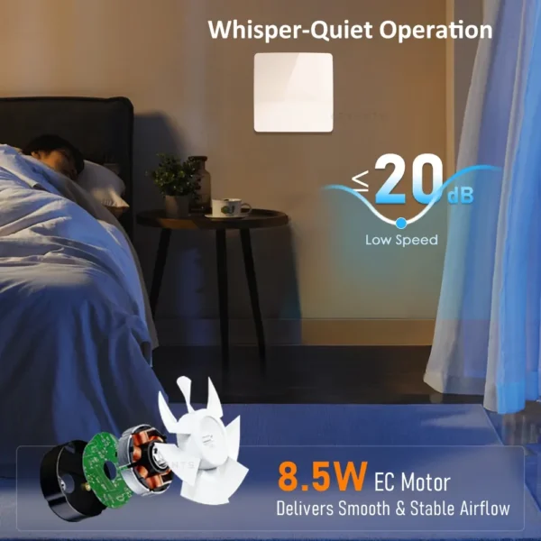 VT501 whisper quiet operation with EC motor